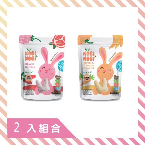 (豆媽)【NOBI NOBI】娜比 兔兔小米菓(2入組)