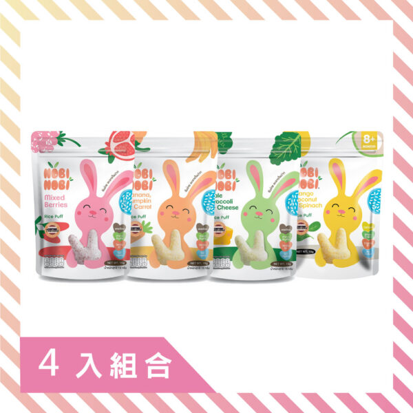 (豆媽)【NOBI NOBI】娜比 兔兔小米菓(4入組)