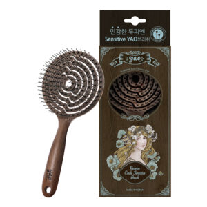 【YAO】耀榯 女仕鏤空按摩梳子(胡桃木)