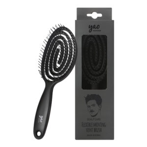【YAO】耀榯 YAO 男仕鏤空按摩梳子(夜幕黑)